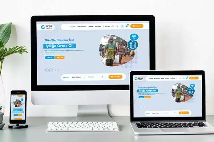 beşir derneği web sitesi arayüz görseli